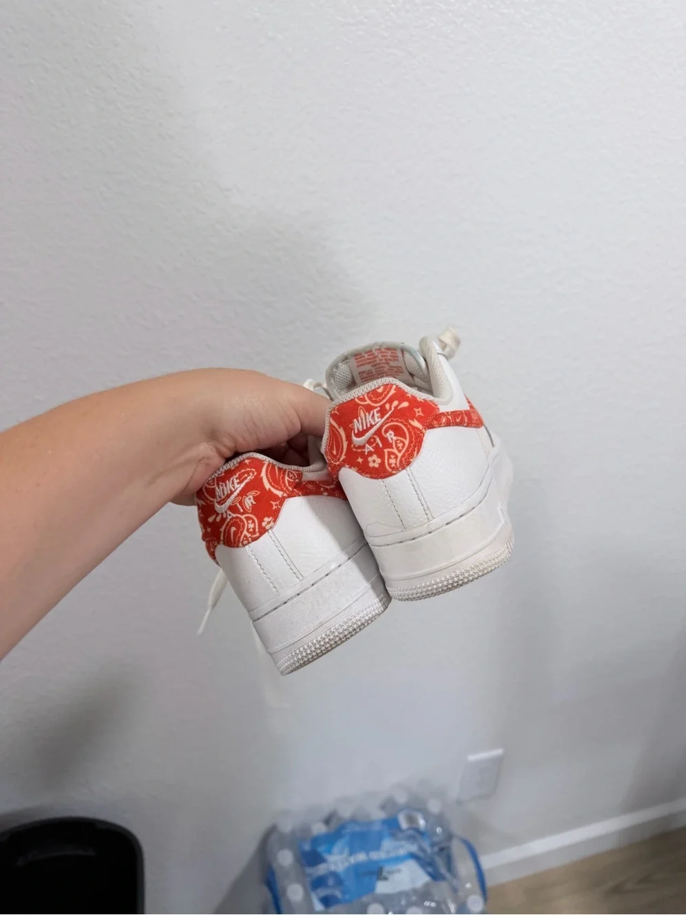 Nike af1 orange and white